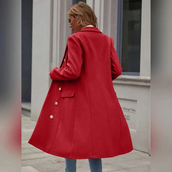 Lapel Neck Double Breasted Overcoat - Picture 5 of 6